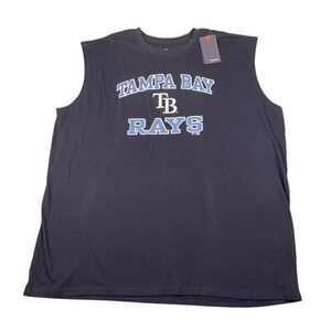 Fanatics Tampa Bay Rays MLB Sleeveless T-Shirt Mens 3XL Baseball Tank‎ Top NWT